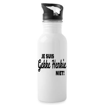 Crazy Henkie, toi whis, ne sois pas fou # - Gourde avec paille intégrée - blanc - Droite
