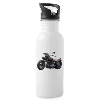 La moto - Gourde avec paille intégrée - blanc - Droite