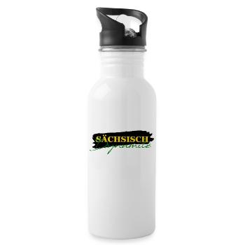 Sächsisch Dynamite - Trinkflasche mit integriertem Trinkhalm - Weiß - Rechts