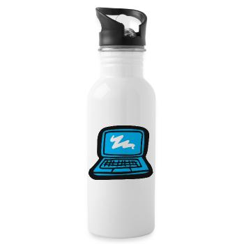Laptop drawing computer - Water bottle with straw - white - Right