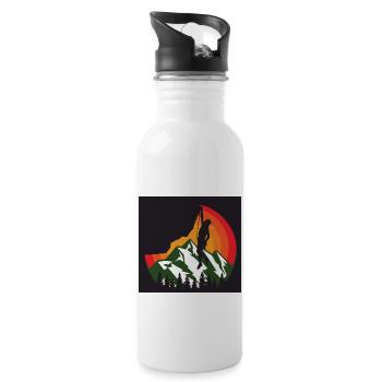 rock climbing - Water bottle with straw - white - Right