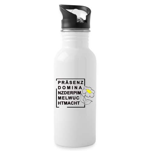 Präsenzdominanz - Trinkflasche mit integriertem Trinkhalm