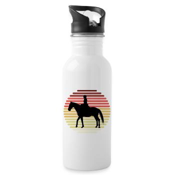 Cheval cheval équestre cheval équestre équitation dressing - Gourde avec paille intégrée - blanc - Droite