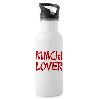 KIMCHI LOVER Korea - Trinkflasche mit integriertem Trinkhalm - Weiß - Rechts