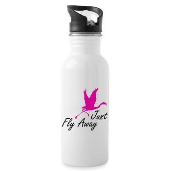 Flamingos Flamingo - Water bottle with straw - white - Right