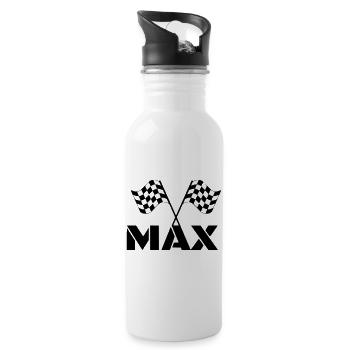 Pour les fans de Max. Course DGP. Drapeau de fin * - Gourde avec paille intégrée - blanc - Droite