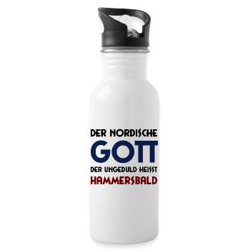 Dieu de l’impatience - Hammersbald - Gourde avec paille intégrée - blanc - Droite