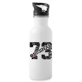 53. GEBURTSTAG 53 JAHRE ORIGINAL 1973 - Trinkflasche mit integriertem Trinkhalm - Weiß - Rechts