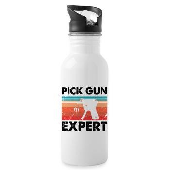 Lockpicking Expert Unlocking Service Lock Design - Water bottle with straw - white - Right
