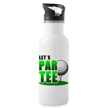 Let's Par Tee Golf Player Golfing Golf Course Golf - Trinkflasche mit integriertem Trinkhalm - Weiß - Rechts