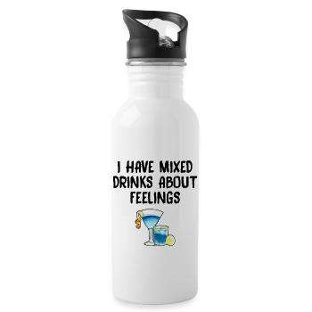 I Have Mixed Drink About Feelings Ice Tea Tea Love - Trinkflasche mit integriertem Trinkhalm - Weiß - Rechts