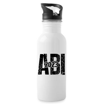 Abitur Abi Matura Schulabschluss Jahrgang 2023 - Trinkflasche mit integriertem Trinkhalm - Weiß - Rechts