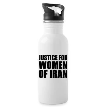 Justice for women of iran - Gourde avec paille intégrée - blanc - Droite