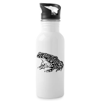 Crapaud Grenouille Graphique Amphibien Aquatique Grenouille Amoureux - Gourde avec paille intégrée - blanc - Droite
