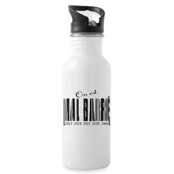Poorly crossed out barcode - Water bottle with straw - white - Right
