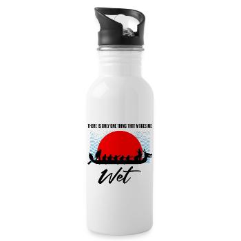 Dragon Boat Trainer for Chinese Boat Racing - Water bottle with straw - white - Right
