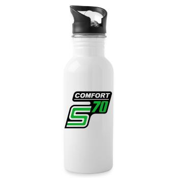 S70 Comfort Logo - Water bottle with straw - white - Right