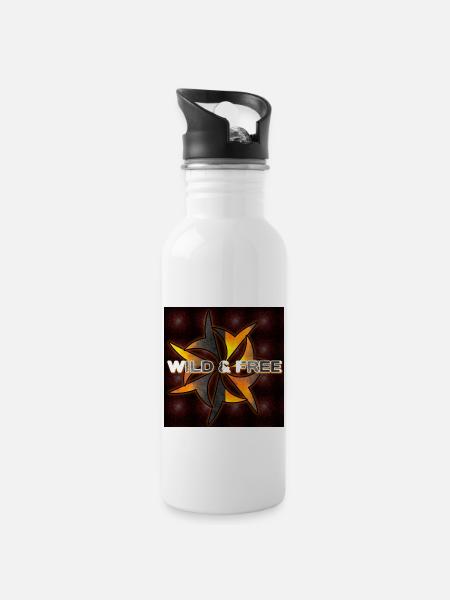 Wild & Free - Club WoW - Gourde avec paille intégrée - blanc