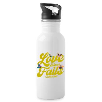 Christian Religious Bible Verse Gift - Water bottle with straw - white - Right