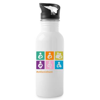 Piktogramme Buntstillen 2023 NEU ohneLogo - Trinkflasche mit integriertem Trinkhalm - Weiß - Rechts