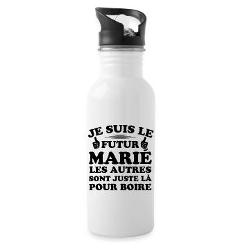 Futur marié, Les autres sont juste la pour boire - Gourde avec paille intégrée - blanc - Droite