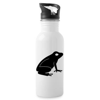 Frosch - Trinkflasche mit integriertem Trinkhalm - Weiß - Rechts