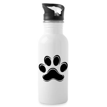 Dog Pate - Water bottle with straw - white - Right