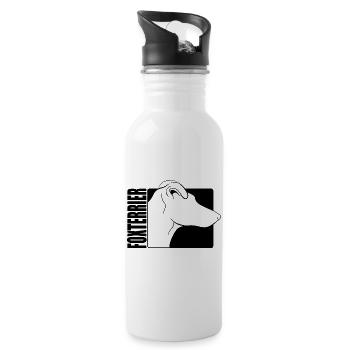 Kurzhaar Foxterrier Profil Wilsigns Hunde Hund - Trinkflasche mit integriertem Trinkhalm - Weiß - Rechts