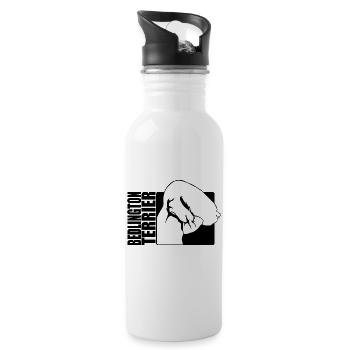 Bedlington Terrier Profil Chiens Chien Wilsigns - Gourde avec paille intégrée - blanc - Droite