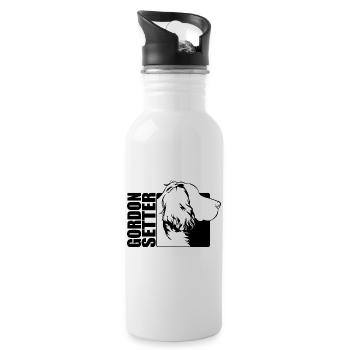 Gordon Setter Profile Dogs Dog Wilsigns - Water bottle with straw - white - Right