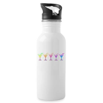 5 Rainbow Cocktails - Water bottle with straw - white - Right