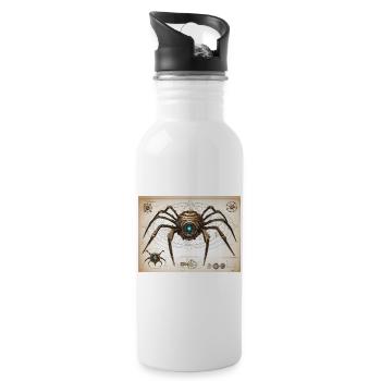 Mechanischer Spider 2 FINAL - Trinkflasche mit integriertem Trinkhalm - Weiß - Rechts