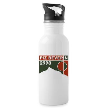 Piz Beverin Hike Glass Pass Mathon Souvenir - Water bottle with straw - white - Right