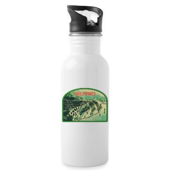 Majestät der Reisterrassen, Philippinen - Trinkflasche mit integriertem Trinkhalm - Weiß - Rechts