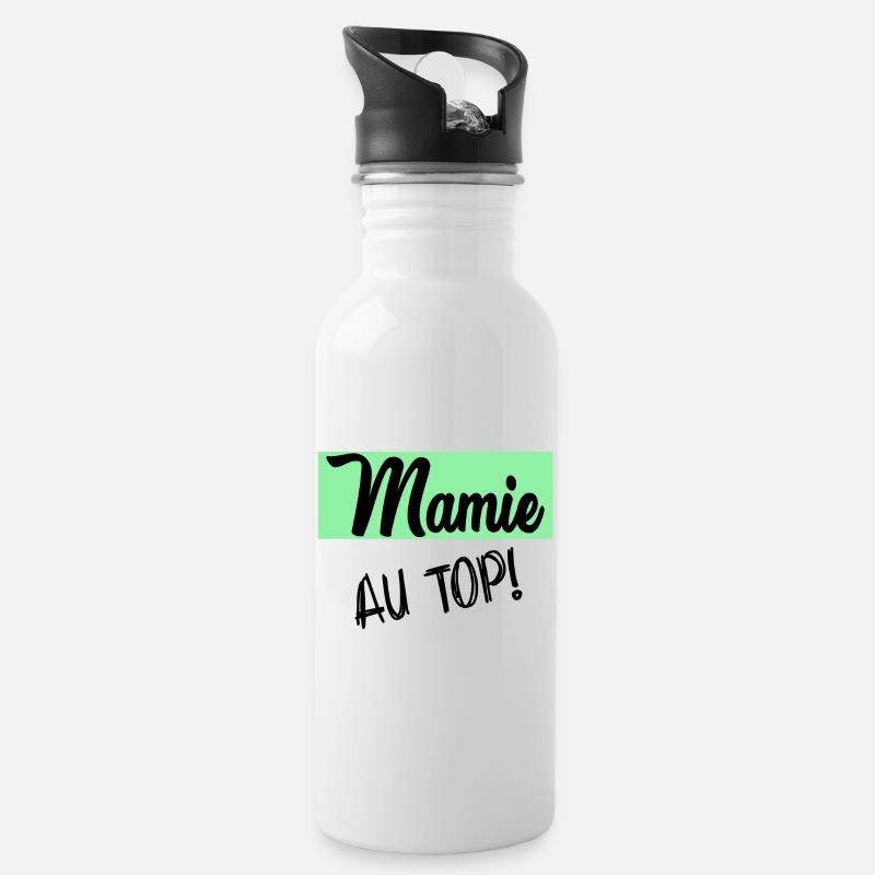 MAMIE - Gourde avec paille intégrée - blanc