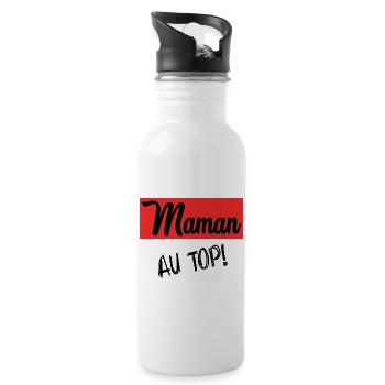HAPPY MOTHER'S DAY. MOM. MOTHER'S DAY - Water bottle with straw - white - Right