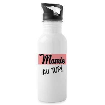 OMA. MAMA. MUTTERTAG - Trinkflasche mit integriertem Trinkhalm - Weiß - Rechts