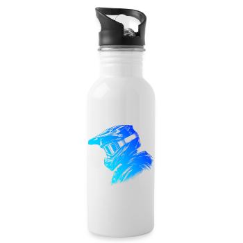 MTB Men Cycling Cyclist Cycling Mountainbi - Water bottle with straw - white - Right