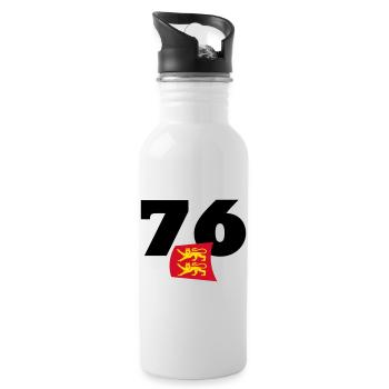 Seine-Maritime - Normandy - France - Water bottle with straw - white - Right