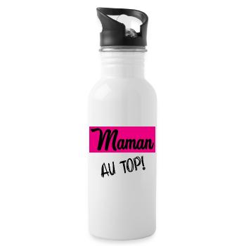 MAMA. OMA. MUTTERTAG - Trinkflasche mit integriertem Trinkhalm - Weiß - Rechts