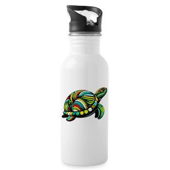 Turtle - Water bottle with straw - white - Right