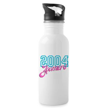 2004 Zomers Retro Neon Tee - Gourde avec paille intégrée - blanc - Droite