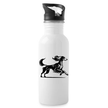 Saluki - Water bottle with straw - white - Right
