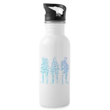 Climbing Men's Bouldering Women's Bouldering Climber - Water bottle with straw - white - Right