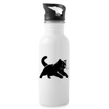 Chat British Shorthair - Gourde avec paille intégrée - blanc - Droite
