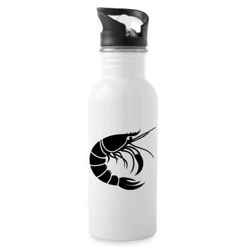 Garnele - Trinkflasche mit integriertem Trinkhalm - Weiß - Rechts