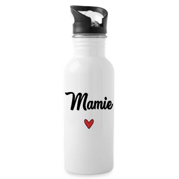 GRANNY. MOM. GRANDMA. MOTHER'S DAY - Water bottle with straw - white - Right