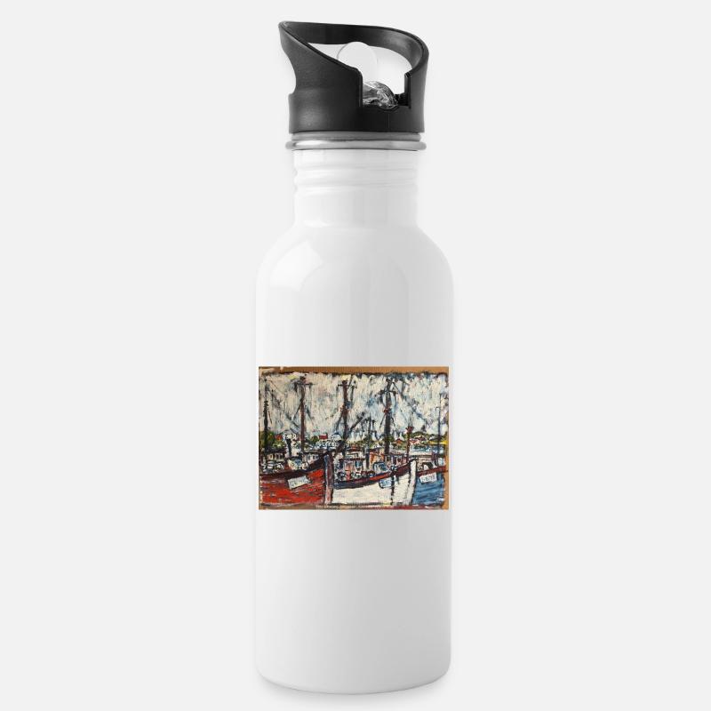 Snogebæk - Trinkflasche mit integriertem Trinkhalm - Weiß