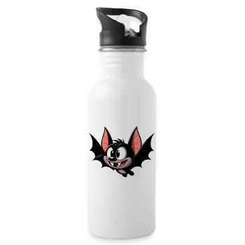 Bat - Water bottle with straw - white - Right