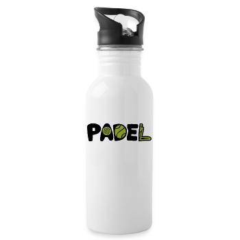 Padel 1 - Trinkflasche mit integriertem Trinkhalm - Weiß - Rechts
